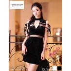 ショッピング半額以下 半額以下【SALE】【an/アン】ストレッチ/ ハイネック/ 袖リボン/ ノースリーブ/ タイト/ ミニドレス/ キャバドレス / ワンピース/ ドレス [AOC-3794]