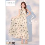 [DEA. by ROBE de FLEURS] цветок / шифон / талия cut / ho ruta-/a женский li/ flair / midi платье / длинное платье /kyabadore/ One-piece [DE4642]