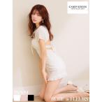 【ROBE de FLEURS / ローブドフルール】ストレッチ/ リボン/ 半袖/ タイト/ フリル/ ミニドレス/ キャバドレス / ワンピース/ ドレス [fm3294]