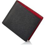 [グレヴィオ] 一流の財布職人が作る 財布 二つ折り財布 小銭入れ付き ブラック×レッド