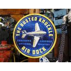 バステッドナックルガレージ　エアードック　U.S.ヘヴィースチールサイン　（ラウンド）　アメリカ雑貨　アメリカン雑貨　サインプレート