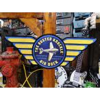 バステッドナックルガレージ　エアードック　U.S.ヘヴィースチールサイン　（ウイング） ■ アメリカン雑貨 アメリカ雑貨