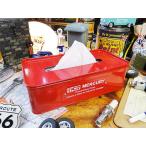 マーキュリー　ティッシュケース　（レッド）　■　アメリカン雑貨　アメリカ雑貨　MERCURY　男前　生活雑貨　ティッシュボックス