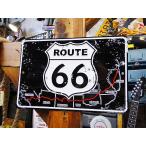 ルート66のロードマップ　ミニブリキ看板 アメリカ雑貨 アメリカン雑貨