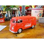 コカ・コーラ　1962年フォルクス・ワーゲン　カーゴバン　ミニカー　1/43スケール　（レッド）　■　アメリカン雑貨　アメリカ雑貨　coke