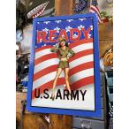 U.S.アーミーガール　ブリキ看板 ■ 