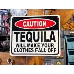 Yahoo! Yahoo!ショッピング(ヤフー ショッピング)「注意！テキーラはアナタの服を脱がせます」ミニジョーク看板 ■ アメリカン雑貨 アメリカ雑貨