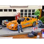 映画　ワイルドスピード　ブライアン　1995年トヨタ　スープラ　ダイキャストミニカー　1/18スケール　LEDライト搭載　（ブライアン付）