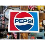 ペプシコーラ　エンボスティンサイン　（1970〜80年代ロゴ）　■ アメリカン雑貨 アメリカ雑貨 爆買