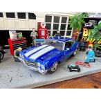 Jada　1970年　シボレー　シェベルSS　ダイキャストミニカー　1/24スケール　（ブルー/ホワイトストライプ）　BIGTIME MUSCLE