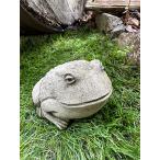 イギリスのカエルの石像　庭先に幸運を呼び込む縁起物　MADE IN ENGLAND ■ アメリカン雑貨 アメリカ雑貨