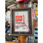コカ・コーラ　ヴィンテージポスター　ウッドフレーム ■ アメリカン雑貨 アメリカ雑貨