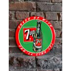 7up seven выше раунд type жестяная пластина табличка (FRESH UP WITH YOU'LL LIKE IT! 7UP) # american смешанные товары America смешанные товары 