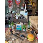 インダストリアル　メタルウォールラック　2段タイプ　壁掛け収納　レターラック ■ アメリカン雑貨 アメリカ雑貨