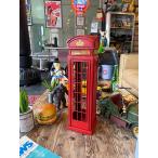 イギリス　ロンドン　赤い電話ボックス　ワインホルダー　ブリキオブジェ　公衆電話　英国 ■ アメリカン雑貨 アメリカ雑貨