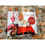 コカ・コーラブランド ブリキ看板 サンタクロース アメリカ雑貨 アメリカン雑貨 サインプレート ティンサインボード