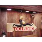 ショッピングアメリカ トイレはこちら！ボード アメリカ雑貨 アメリカン雑貨 壁掛け 人気 インテリア