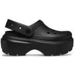 ポイント15倍 crocs クロックス 国内正規品 209347 Stomp Clog Black 001 ストンプ クロッグ サンダル 厚底 ブラック 黒 ユニセックス メンズ レディース