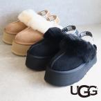 UGG アグ サボ 厚底 レディース 1113474 - W FUNKETTE ファンケット スエード シープスキン ボリューム バックストラップ ブラック チェスナット 国内正規品