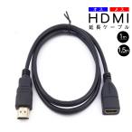 HDMI延長ケーブル HDMIケーブル オス メス 1m 1.5ｍ HDMI 延長ケーブル 金メッキ ハイスピード 1080P 4K 対応 TV DVD プレーヤー ブルーレイ オスメス
