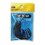 ＜INTER HOOK＞泳がせマグロ　ロウ付　30号　丸軸　ブラック　5本入り