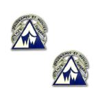 アメリカ陸軍 クレスト - 北部戦訓練センター（NWTC）- Oppugnamus et mont hiemes superamus サービスドレス用 米軍 ミリタリーバッジ 2個セット