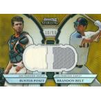【ポージー】【ベルト】 MLBカード Buster Posey / Brandon Belt 2011 Bowman Sterling Dual Relics Gold Reflactors 30/50