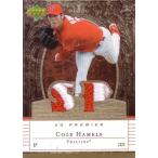 コール・ハメルズ MLBカード Cole Hamels 2007 UD Premier Patches Dual Gold 8/9