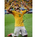 ネイマール 直筆サインフォト ブラジル代表 ワールドカップ セレブレーション Signed Brazil Photo World Cup Celebration / Neymar