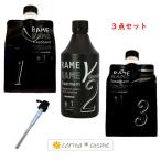 ハホニコ 3点セット ポンプ2個付 ザラメラメ 1000g No,1 No,2 No,3 トリートメント ブラックレーベル システムトリートメント シリーズ 3ステップ式 HAHONICO