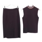 ANTEPRIMA アンテプリマ ノースリーブ カットソー 上下セットアップ 42 茶 スカート レディース 古着 中古