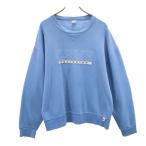 RUSSELL ATHLETIC russell a потертость шик длинный рукав футболка L оттенок голубого обратная сторона ворсистый тренировочный мужской б/у одежда б/у 