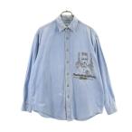 ショッピングルルド Jean charles de Castelbajac ジャンシャルルドカステルバジャック 長袖 シャンブレーシャツ 2 メンズ 古着 中古