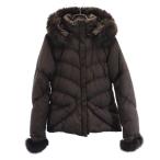 DUVETICA デュベティカ Circe フォックスファー付き ダウンパーカー 38 ブラウン ジャケット レディース 古着 中古