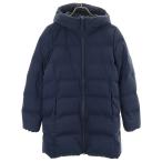 ユニクロ シームレス ダウンコート S ネイビー UNIQLO +J レディース 古着 中古