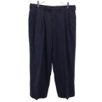 ショッピングフェンディ FENDI フェンディ イタリア製 ウールブレンド スラックスパンツ ネイビー メンズ 古着 中古