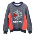 Reebok Reebok Logo длинный рукав тренировочный футболка M темно-синий серия мужской б/у одежда б/у 