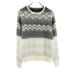 ZARA MAN The лама n шерсть Blend свитер с длинным рукавом M серый серия вязаный мужской б/у одежда б/у 