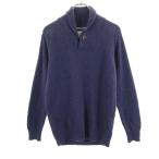 BEAUTY&amp;YOUTH UNITED ARROWS вид ti and Youth United Arrows длинный рукав шаль цвет шерсть свитер S темно-синий вязаный мужской б/у одежда б/у 