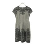 TALBOTS Talbots da маска рисунок короткий рукав шерсть Blend One-piece 8 серый женский б/у одежда б/у 