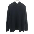 ショッピングprit prit プリット 日本製 ウールブレンド 長袖 ニット パーカー ネイビー レディース 古着 中古