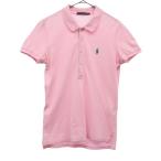 RALPH LAUREN ラルフローレン 半袖 ポロシャツ M ピンク 鹿の子 レディース 古着 中古