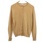 CELINE セリーヌ スコットランド製 カシミヤ100％ 長袖 ニット カーディガン ベージュ レディース 古着 中古