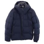 ユニクロ シームレス ダウンパーカー L ネイビー UNIQLO +J メンズ 古着 中古