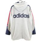 adidas Adidas 80s Descente производства ADS-8704 Vintage задний принт to зеркальный . il Logo тренировочный с хлопком жакет M-L боа капот мужской б/у одежда б/у 