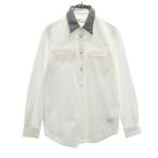 ショッピングウエスタン TOGA トーガ 日本製 長袖 ウエスタンシャツ 48 ホワイト メンズ 古着 中古