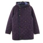 ラベンハム イングランド製 キルティングコート 38 パープル LAVENHAM 中綿入り レディース 古着 中古