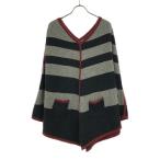 patagonia Patagonia 50645 окантовка рисунок V шея Lois Lee пончо M/L серый × затемненный дверь женский б/у одежда б/у 