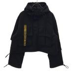 CHEAP MONDAYchi-p man te- Logo бирка половина Zip с хлопком жакет M черный Parker тянуть over женский б/у одежда б/у 