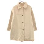 ZARA Zara шерсть Blend пальто с отложным воротником S слоновая кость большой размер женский б/у одежда б/у 